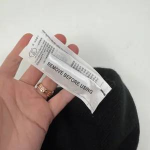 Abercrombie & Fitch Logo Patch Knit Beanie Hat Black Ribbed Women One Size thumbnail 4
