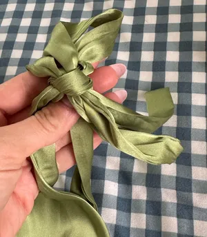 Mini silk dress Green thumbnail 3