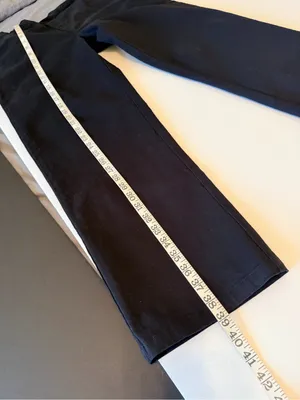 STUSSY women's cotton pull up straight leg pants black, size L thumbnail 5