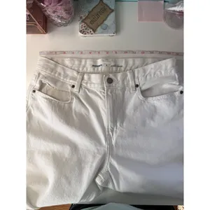 Old‎ Navy High-Rise Slouchy Straight Jeans White Cotton Denim Size 8 thumbnail 7