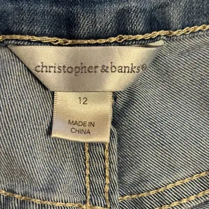 Christopher & Banks Denim Straight Leg Jeans with Floral Pattern thumbnail 2
