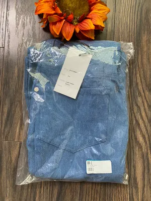 Unique Vintage Light Indigo Denim Majors Flare Jeans NWT | SMALL thumbnail 5