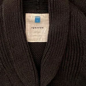 Anthropologie SPARROW Batley Fairisle Black Cardigan Sweater Fair Isle Large thumbnail 9