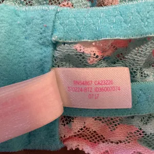 VS PINK Teal Lace Push Up Bra size M. thumbnail 8