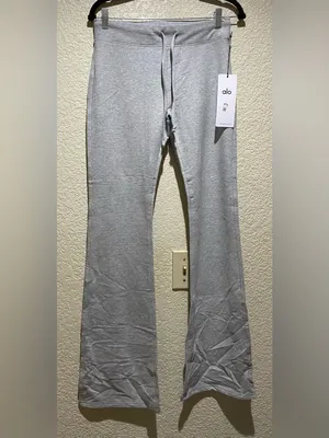Alo NWT Sway Boot Cut Athletic Heather Gray Sweatpants Size M thumbnail 3