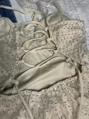 Privy Cream Embellished Corset Mini Dress 🤍✨ thumbnail 3