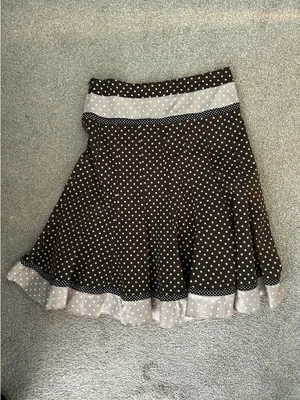 Vintage Brown Polka Dot Fit & Flare Midi Skirt thumbnail 2