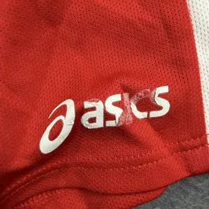 Asics Medley Running Shorts Womens Medium Red Drawstring Liner TF754-2301 NWT thumbnail 2