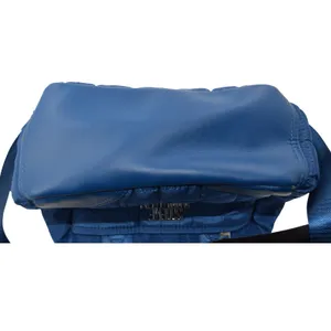 Steve Madden Royal Blue Quilted Nylon‎ Mini Backpack Logo Straps Silver Hardware thumbnail 4