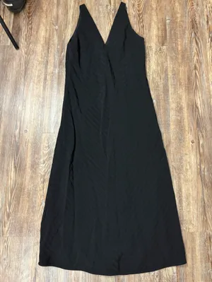 Everlane The City Stripe Black Midi Sleeveless Dress 0 Formal Elegant Classic thumbnail 6