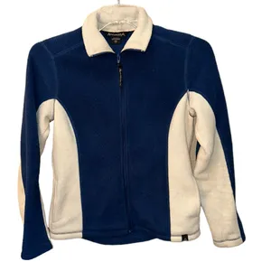 Women's Avalanche Fleece Full Zip Jacket‎ Cream/Blue Size Medium thumbnail 1