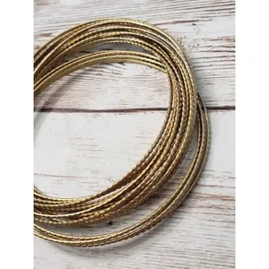 Connected Multi Bangle Statement Bangle / Bracelet Gold thumbnail 4