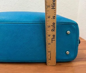 COACH Prairie Pebbled Leather Turquoise Color Satchel Crossbody RECOLORED! READ thumbnail 9