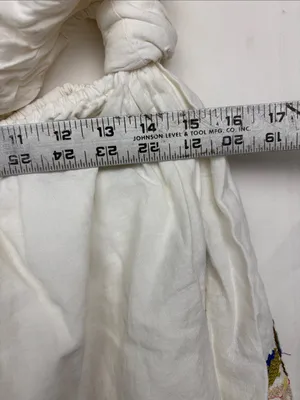 Farm Rio size XL pitanga maxi dress White Embroidered Floral Dress one shoulder thumbnail 9