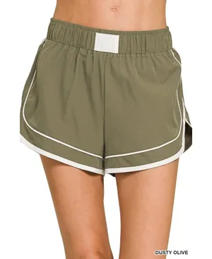 Zenana Soft Woven Lined‎ Dolphin Shorts - Medium thumbnail 1