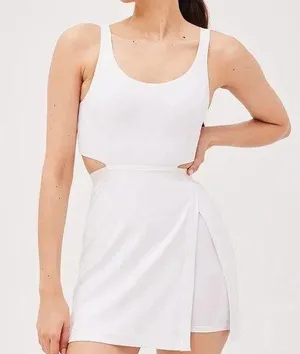 Outdoor Voices $108 white cutout court tennis athletic dress M thumbnail 1