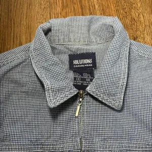 VTG 90s Blue Gingham Vest Zip Up 100% Cotton‎ Womens XS/S Cottagecore Cropped thumbnail 4