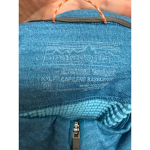 Patagonia Capilene Thermal Weight Polartec Power Grid 1/4 Zip Blue‎ Womens XL thumbnail 8