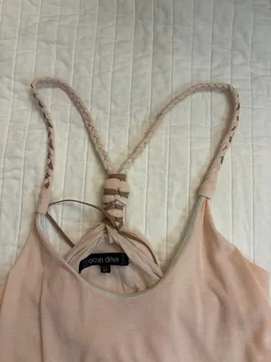 Ocean Drive tie dye ombré shark bite flowy tank thumbnail 4
