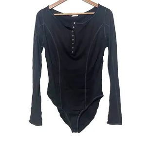 Free People Sloane Thermal Bodysuit | Women’s Large | Black | NEW thumbnail 3