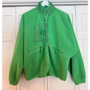 Amazon green oversized zip front fleece size M thumbnail 2