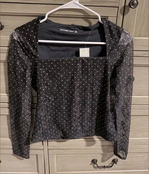 Abercrombie & Fitch Black Blouse thumbnail 1