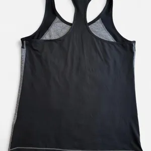 Nike Women M Performance Sporty Sleeveless Tank Top Gray Black thumbnail 5