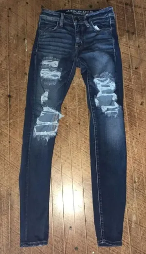 American Eagle super stretch X size 0 cropped jeggings thumbnail 1