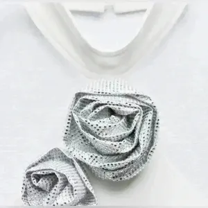 Zara halter neck white‎ top with rhinestones thumbnail 7