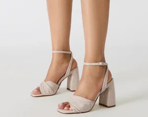 Steve Madden Mandy Natural Linen Heels thumbnail 2