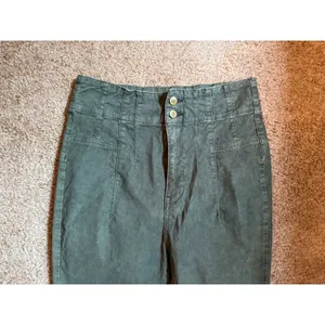 Free People We The Free Olive Green Corduroy Flare Pants Size 30 Flare thumbnail 3