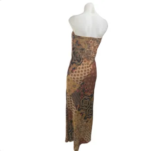 MISA Los Angeles Mariah Multicolor Floral Strapless Ruched Midi Tube Dress Sz S thumbnail 2