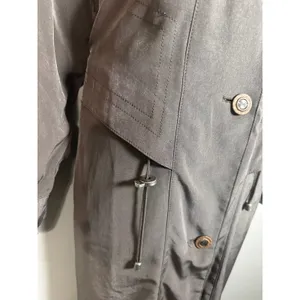Luba Paris Vintage Taupe Brown‎ Maxi Duster Trench Coat Button Front Romania thumbnail 3