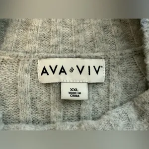 Women’s Ava & Viv Light Gray Knit Fabric thumbnail 5