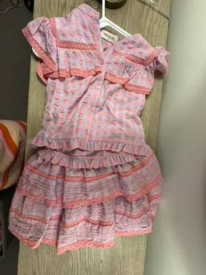 Impressions Boutique Pink and purple shirt and blouse set thumbnail 3