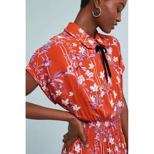 Anthropologie COREY LYNN CALTER Clementine Floral Midi Dress Smocked X-Small thumbnail 4