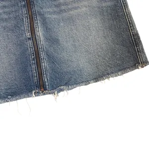 Free People We The Free Women’s Zip It Up Denim Jean Skirt 100% Cotton Size 30 thumbnail 6