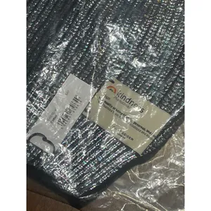 Kurt Geiger London Be Kindness Foil Rib Beanie in Black OS New Womens Skully thumbnail 4