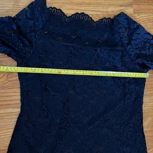 Zesica Blue Lace Dress Fitted Small thumbnail 5