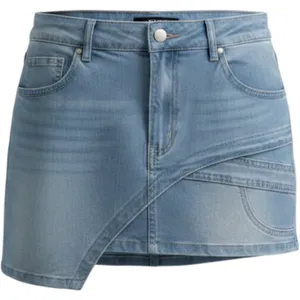 Akira Denim Mini Skirt Womens Large Blue Asymmetrical Streetwear Y2K‎ Urban Edgy thumbnail 1