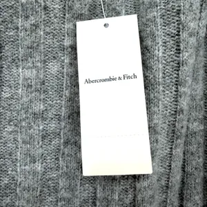 Abercrombie & Fitch Sweater Midi Dress Women Small Grey Ribbed Minimalist Luxury thumbnail 7
