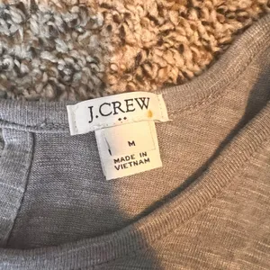 J.Crew Women's Gray Tank Top Sleeveless Blouse White Trim Casual‎ Summer Medium thumbnail 2
