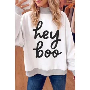 Reversible Halloween Graphic Mock Neck Tunic Sweatshirt thumbnail 7