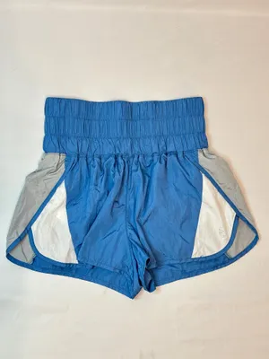 Free People Movement NWOT The Way Home Colorblock Shorts - Royal Blue/Silver - S thumbnail 2