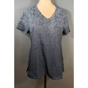 koi Lite Reform Scrub Top Womens M Ombre Print V Neck Stretch 2 Pocket thumbnail 8