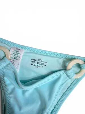 Aerie Light Blue Side-Tie Bikini Bottom Ring Detail Size XS thumbnail 8