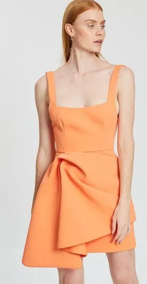NWT Papaya Clarke Draped Crepe Mini Dress thumbnail 1