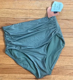 Women’s Shade & Shore High Waist Ruched Front Swim Bottom S (4-6) thumbnail 1