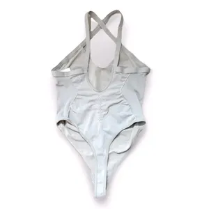 Free People FP Movement Good Karma Bodysuit NWT Smoked Sage M/L Ribbed Seamless thumbnail 8