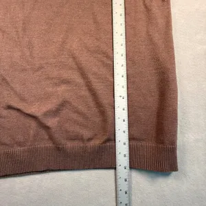 Unbranded Mocha Brown Puff Sleeve Knit Sweater Crew Neck Short Sleeve XL thumbnail 5